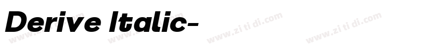 Derive Italic字体转换